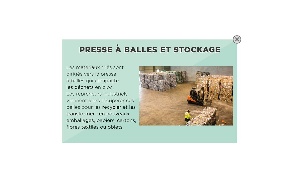 description de l'étpate 7, suivre le lien version accessible des collectes sélectives