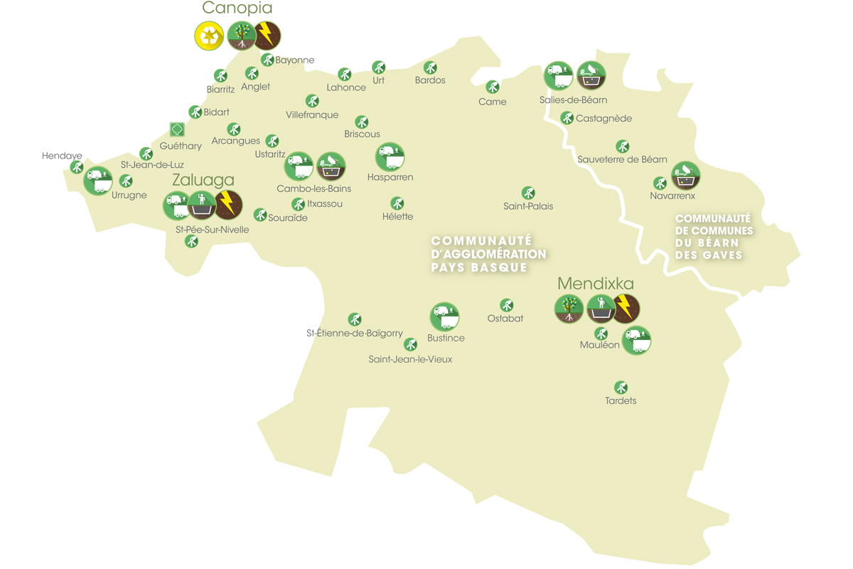 carte interactive du territoire