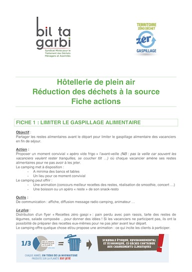 Actions réduction camping